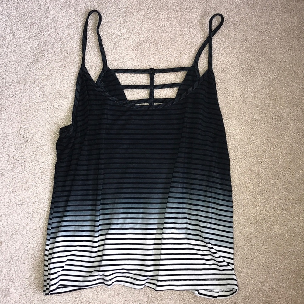Blue Striped Crop top